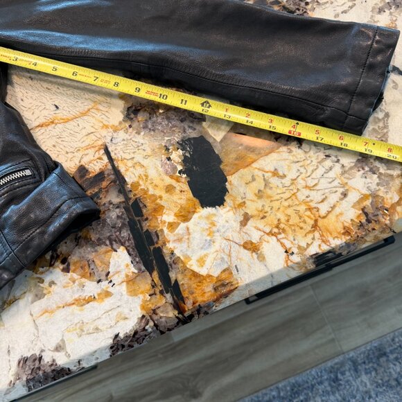 ALLSAINTS CATCH LEATHER BIKER JACKET - Picture 10 of 11